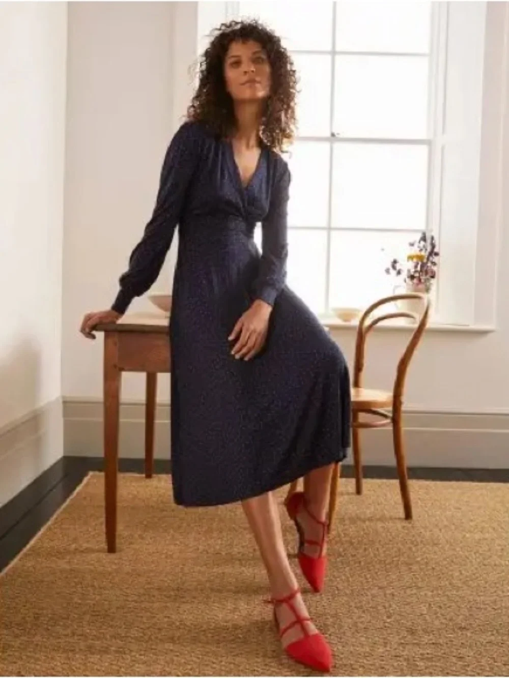 Boden NWOT Jersey Dress Size 2 - Picture 3 of 9